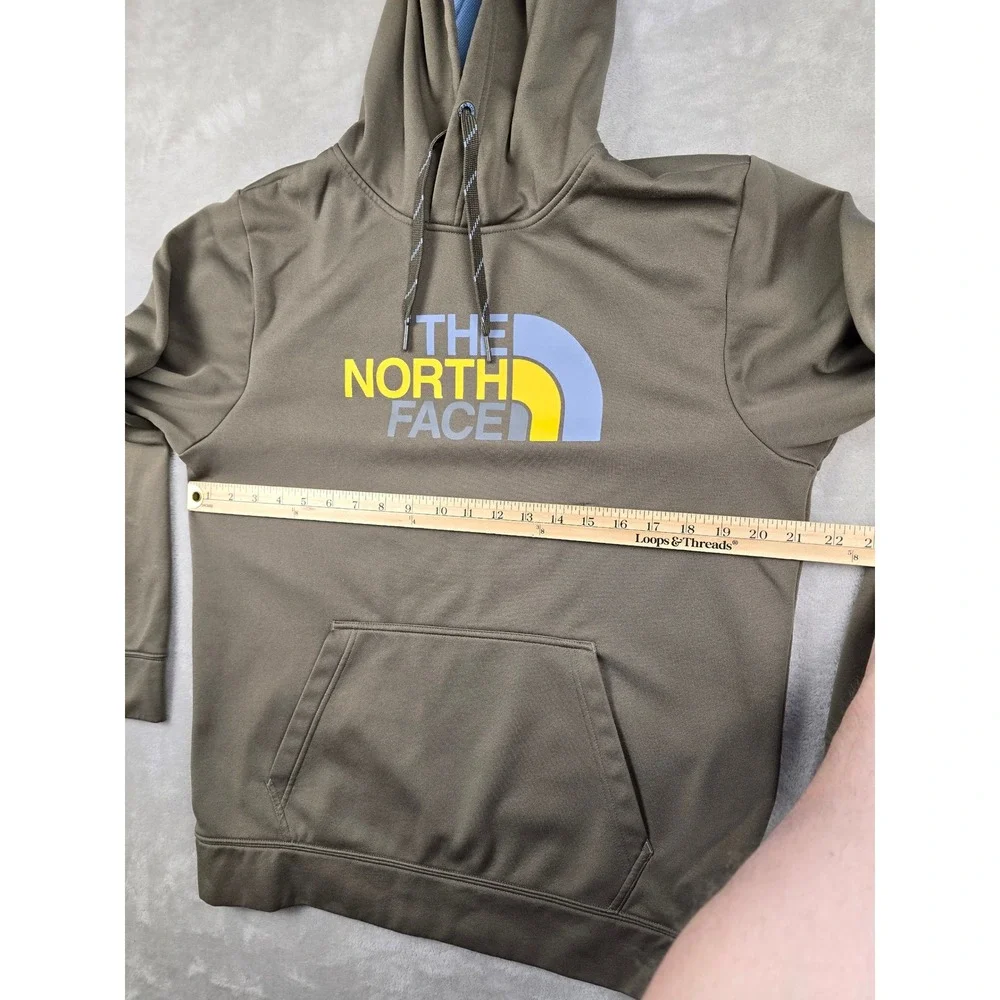 The North Face Hoodie Mens Medium Graphic Logo Fleece Pullover Sweatshirt‎